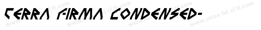 Terra Firma Condensed字体转换